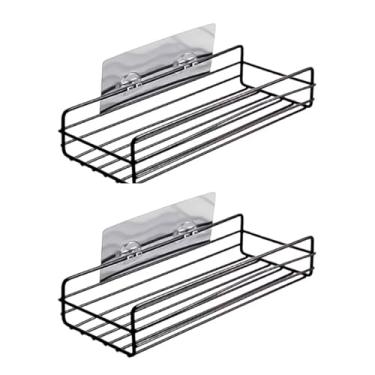 Imagem de Kit com 2 Prateleiras de Suporte Reto para Box de Banheiro – Suporte para Shampoo e Sabonete, Organizador de Parede sem Furação