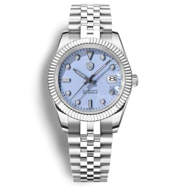 Imagem de RollsTimi Relógios masculinos de luxo, automáticos, NH35A, movimento 10 bar, à prova d'água, luminoso, vidro safira, pulseira de aço inoxidável, negócios, trabalho, esportes, casual, relógios sociais