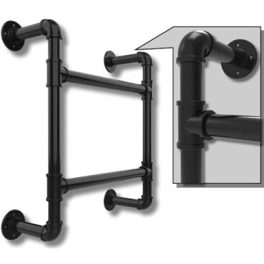 Imagem de Escada de parede de 2 degraus/saída de poço de janela de escada integrada de 2 degraus - Acesso permanente ao telhado, porão, barco, loft ou beliche - Escadas embutidas em dois degraus - Escape de