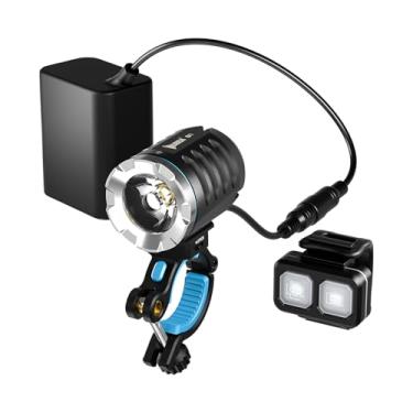 Imagem de WUBEN B1 Luz de bicicleta recarregável 3600 lúmens, luz de bicicleta super brilhante com banco de energia, IP65 à prova d'água, 5 modos para passeios noturnos, estrada, MTB