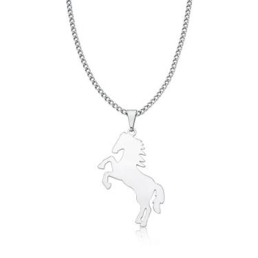 Imagem de Colar Infantil Silhueta Cavalo em Aço Inox - VL ACCESSOIRES