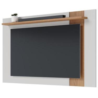 Imagem de Painel Para TV 70 Pol Extensível 180cm Lara C04 Off White Matte Freijó