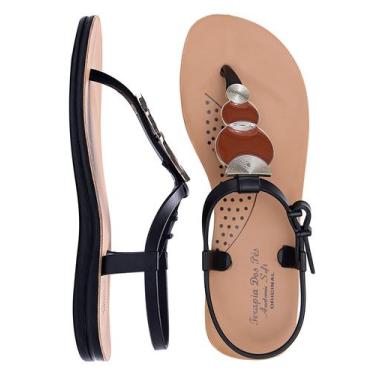 Imagem de Sandalia Chinelo Rasteira Ortopédica Feminina Confortavel Anatomica Do