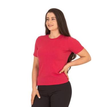 Imagem de Blusa Feminina Plus Size Canelada Manga Curta Baby Look Básica GG ao G