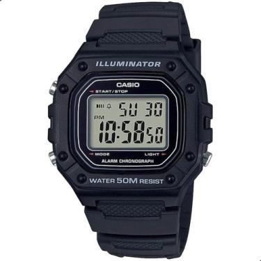 Imagem de Relógio Masculino Casio Digital Esportivo Preto W-218H-1AVDF, Preto