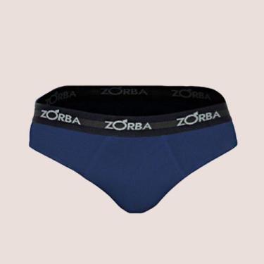 Imagem de Cueca Slip Zorba Max 100% Algodão Qualidade Conforto, Azul, Marinho, P