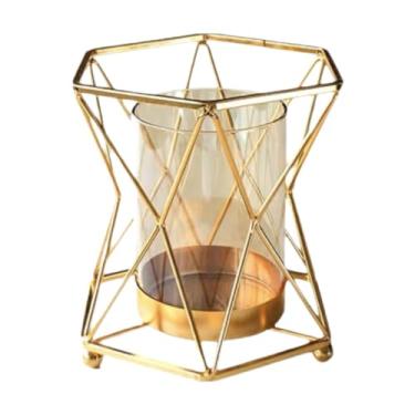 Imagem de Wswqop Organizador de vasos de flores Decoração de flores de decoração de presente floral plantador de arranjo para entrada de quarto de casamento estante de, Altura 15 Cm