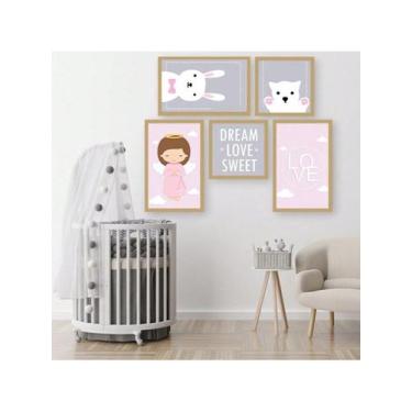 Imagem de Kit 5 Placas Quadros Decorativos Quarto Baby Infantil Menino Menina 70