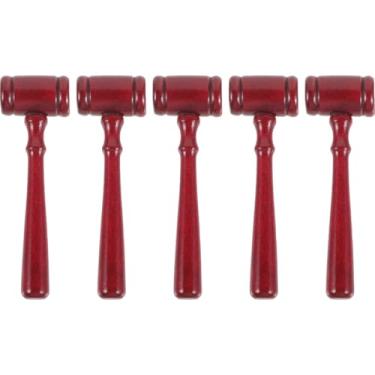 Imagem de ibasenice Martelo Judge Mallet Courtroom 20 Pcs Martelo de Leilão de Natal Infantil Bambu Martelo Tribunal Mini Gavels