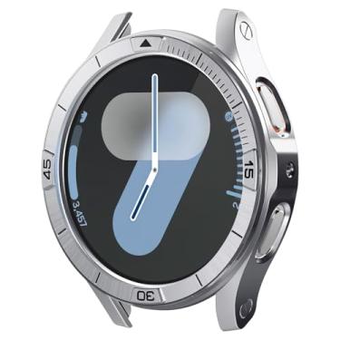 Imagem de Spigen Bezel Tune Pro projetado para Samsung Galaxy Watch 7 protetor de anel de bisel de 44 mm com capa (2024) - Prata