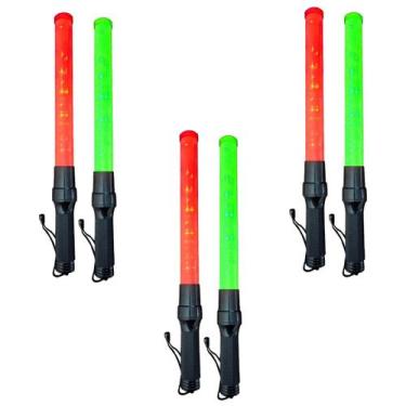 Imagem de Bastao Sinalizador LED 2 Cores Kit 3 Unidades Lanterna Fluorescente Gu