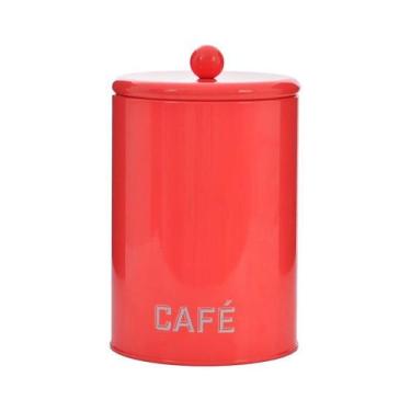 Imagem de Lata Hermética Açúcar Laranja 11x18x11Cm Metal - Mai Home