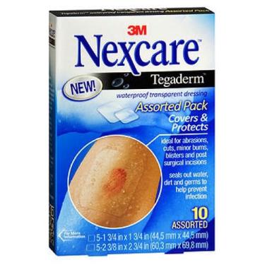Imagem de Curativo transparente à prova d'água Nexcare Tegaderm sortido 10 cada por 3M (pacote com 6)