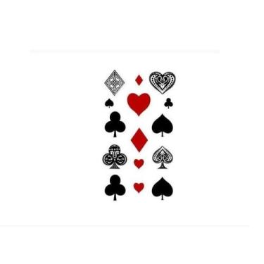 Imagem de Tatuagem Temporária Delicada Cartela Poker Carta Baralho - 3I