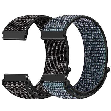 Imagem de AVOD Pulseiras de relógio de nylon de 18 mm compatíveis com Garmin Venu 3S/Venu 2S/Vivoactive 4S/Vivomove 3S/Active S/Fossil Gen 6 42 mm/5E 42 mm/Gen 4 Venture HR/Charter HR, pulseira de liberação