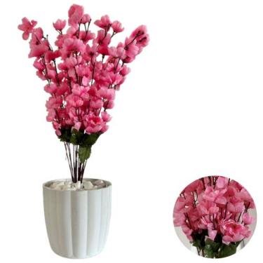 Imagem de Pessegueiro Cerejeira Artificial + Vaso Polietileno Completo - PlantaI