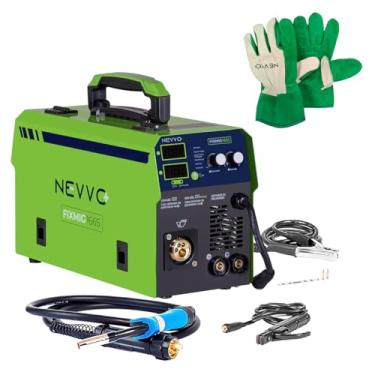 Imagem de Máquina Inversora De Solda Fixmig1665 Bivolt 160a Mig Com E Sem Gás 3 Em 1 Mma Tig NEVVO + Luva de Raspa Vaqueta Cano Curto Multiuso NEVVO