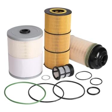 Imagem de Loautong Kit De Filtro Com Elemento Filtrante Combustível Pf9908 + Óleo P551005 Separador Água E Fs19915 (Fws), Adequado Para Motores Freightliner Cascadia Dd Series Dd13 Dd15 Dd16 # L5104F Wf10103