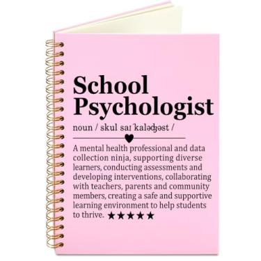 Imagem de FOKCBOCM School Psychologist Gifts, Inspirational Spiral Notebook, Mental Health Professional Journal, Thank You Gift for Therapists Counselors Psychologists, Cute Pink office Spiral Notebooks-DFB26
