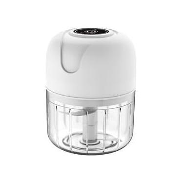 Imagem de Mini Processador de Alimentos Elétrico Sem Fio 250ml, Portátil para Alho, Gengibre e Legumes (branco)