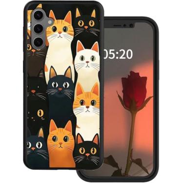 Imagem de GYSYSQSH Capa para celular Galaxy A16 5G para Samsung Galaxy A16 4G Capa de 6,7 polegadas 2024 com design de gatos fina macia de silicone TPU sem fio, carregamento sem fio, antiarranhões, à prova de