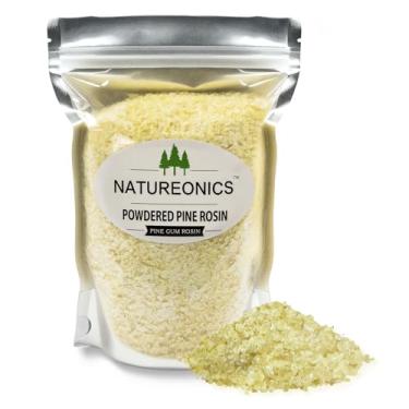 Imagem de Natureonics Colofónia De Pinho Em Pó 1 Lb, Resina Pinho, Para Envoltórios Cera Abelha, Piche Seiva Dançarinos, Basebol, Boliche, Tênis, Academia E Rodeio.