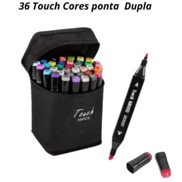 Imagem de Caneta Touch 36 Cores  Marcador para Colorir Pontas Duplas  REF 47.947
