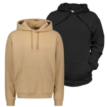 Imagem de Kit 2 Blusas De Moletom Pelúciado Fechado Com Capuz-Masculino