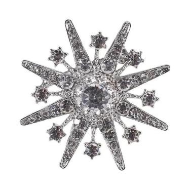 Imagem de Broche de Strass e Pérolas Barrocas Luxuoso para Vestido de Festa e Ca