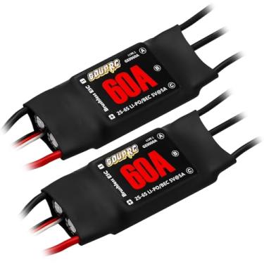 Imagem de GOUPRC 60A Brushless ESC 2-4S Speed Controller with BEC & XT60 Plugs for Drone RC Helicopter Airplane Fixed Wing DIY RC Multi-axis Aircraft
