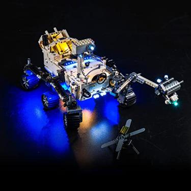 Imagem de BrickBling Kit de luz LED compatível com Lego Technic NASA Mars Rover Perseverance 42158 (sem modelo), luzes criativas compatíveis com Lego Mars Rover, ótima surpresa para fãs da NASA