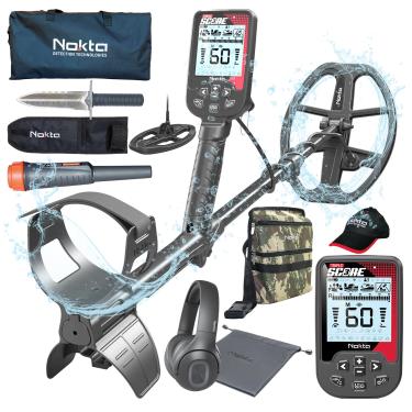 Imagem de Nokta Triple Score PRO Pack Kit Detector de Metais, Pacote Caçador Temperado (Ponteiro, Escavador, Estojo de Transporte, Capa) Conjunto Profissional para Adultos Impermeável Detectores