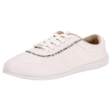 Imagem de Tênis feminino casual moleca 5605470, Branco, 35