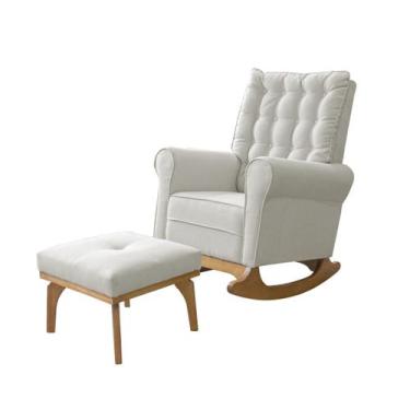 Imagem de Poltrona Amamentação Paris Com Balanço e Puff - Bebe Completo, LINHO B