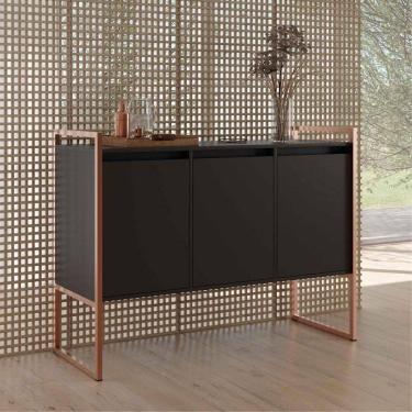 Imagem de Buffet Industrial 3 pts Rouxe - Preto-cobre Preto-cobre