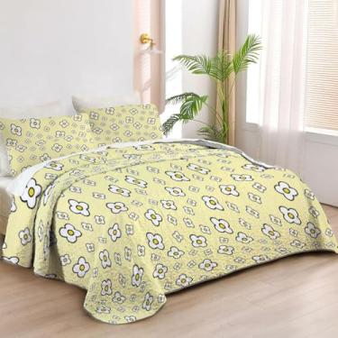 Imagem de Allenjoy Colchas King Size Sweet Melody Conjunto de cama de coelhinho rosa, tecido lavável com 2 fronhas SC00205-007