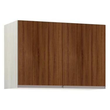 Imagem de Maleiro Ponte Solteiro 2 Portas 97 Cm Crema C/ Dourado