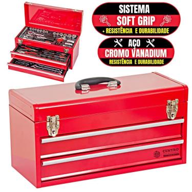 Imagem de Caixa De Ferramentas Gabinete C/ 90 Peças Kajima Jfp90m