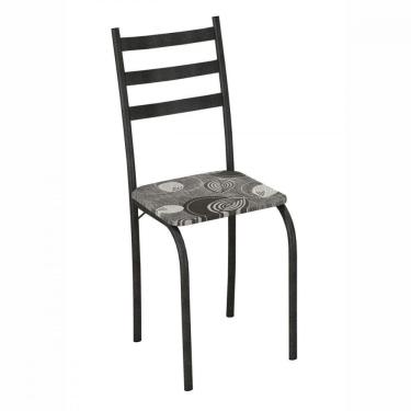 Imagem de Conjunto Com 6 Cadeiras Maraba Martelado Grafite Assento Paraopeba Teixeira Grafite