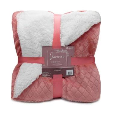 Imagem de Manta Sherpa Donna Flannel Rossete Appel Queen