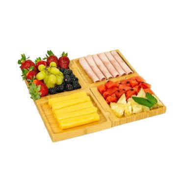 Imagem de Petisqueira De Bambu Oikos Desmontável 4 Peças Quadrada