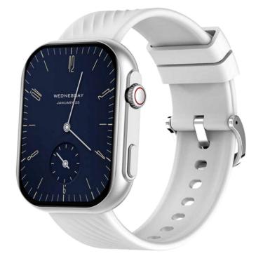 Imagem de Relógio Inteligente Digital Zl80 Hd Tela Grande Bluetooth Chamada Modo Branco