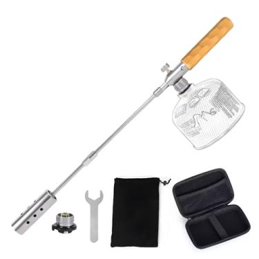 Imagem de DREMECH Tocha dobrável para cozinhar ao ar livre com comprimento ajustável e fogo para iniciantes em chamas, acendedor de carvão para churrasco, churrasco, bife e acampamento