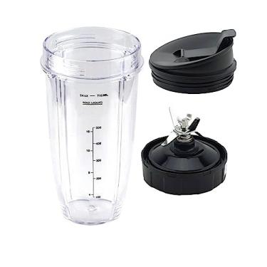 Imagem de TJPoto Conjunto de copo e lâmina extratora de 710 ml BL450-30 BL451-30 BL456-30 BL455-30 BL455-30 peça de substituição tipo regular nova para liquidificador para Ninja