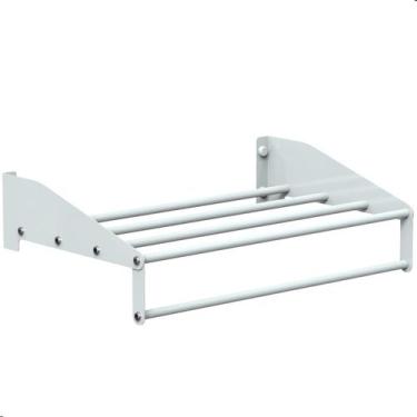 Imagem de Suporte Para Toalha de Banho Toalheiro Hotel Branco Tallin - CromoShop