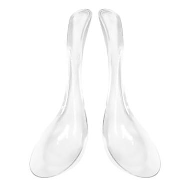 Imagem de VOSAREA 2 Colheres De Vidro Transparente Para Sopas Asiáticas, Arroz Chinês, Wonton Japonês, Macarrão Ramen Soba