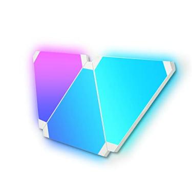 Imagem de Amailtom Painéis De Luz Led Triangulares Amailtom, Luminárias Parede Inteligentes Rgb, Decoração Para Sala Jogos, Compatíveis Com Alexa E Google Assistente Quarto/Streaming, 3 (Sem Controle/Remoto)