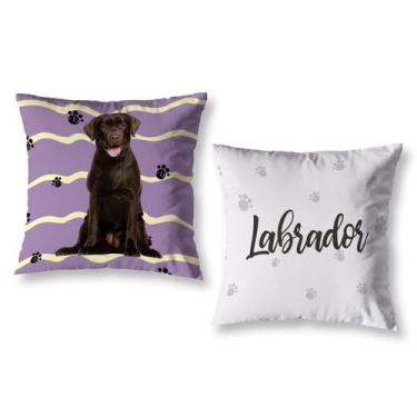 Imagem de Kit 2 Almofadas Pet Cachorros Cheias 40cm x 40cm Decorativas Sala Sofá