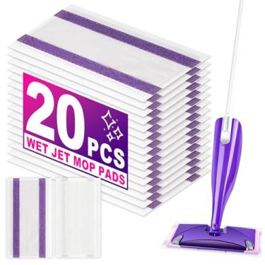 Imagem de Refil de almofadas molhadas descartáveis compatível com Swiffer Wet Pads refil de substituição para Swiffer Wet Jet Pads para roupa de limpeza doméstica Todos os pisos de várias superfícies, espessura