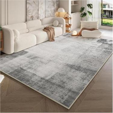 Imagem de Tapete de veludo cristalino simples estilo creme para sala de estar, mesa de centro, decoração de quarto, tapete para estudo e vestiário (120 x 200 cm, 47 x 79 polegadas/SJR-7)